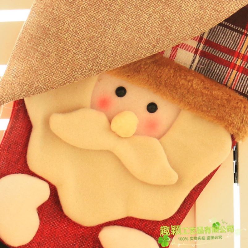 圣誕襪子禮物袋包裝平安夜圣誕節蘋果飾品布袋子網紅裝飾麋鹿禮品1入