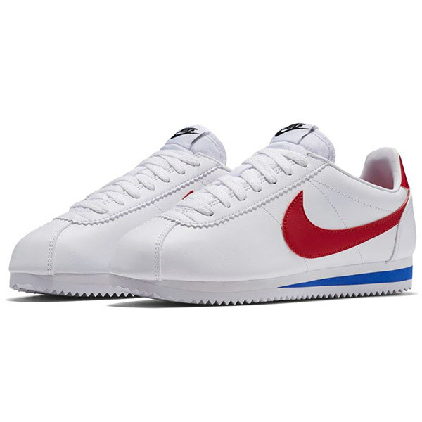 【NIKE】WMNS CLASSIC CORTEZ LEATHER 休閒鞋 阿甘鞋 白色 紅勾 女鞋-807471103