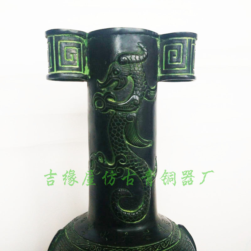 青銅器龍鳳投壺古代遊戲活動道具宮廷御用慶典裝飾品擺件景點擺攤