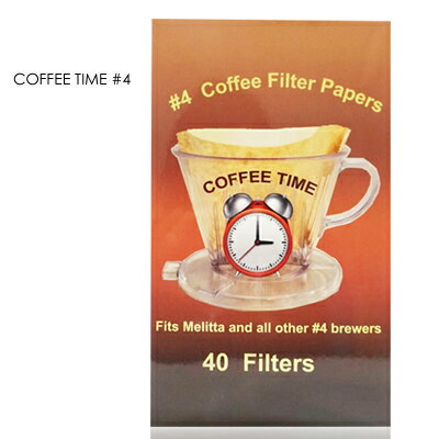 《COFFEE TIME》研磨用咖啡濾紙 #4 (4人份) 40張/盒