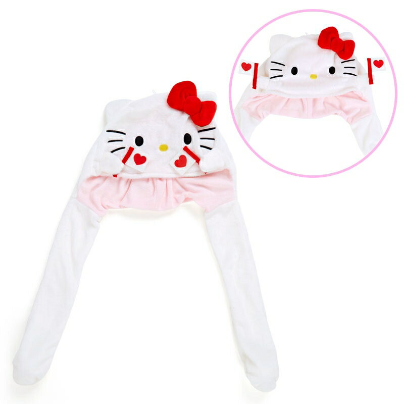 【震撼精品百貨】Hello Kitty 凱蒂貓 三麗鷗耳朵會動可愛圍巾*40891 震撼日式精品百貨