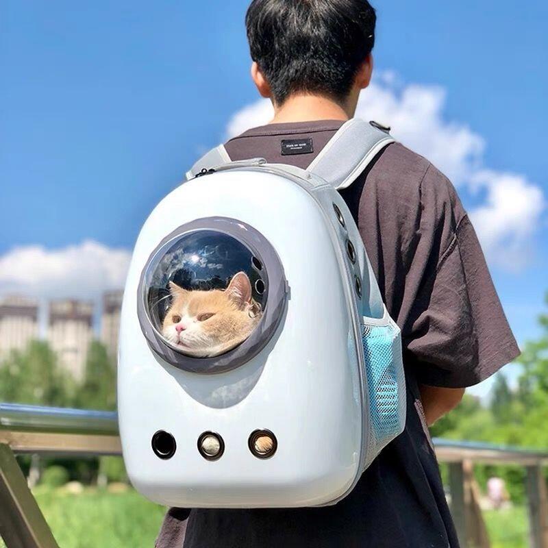 【外出貓籠】貓包太空艙透明寵物包外出便攜雙肩貓袋寵物用品貓咪小型狗狗背包