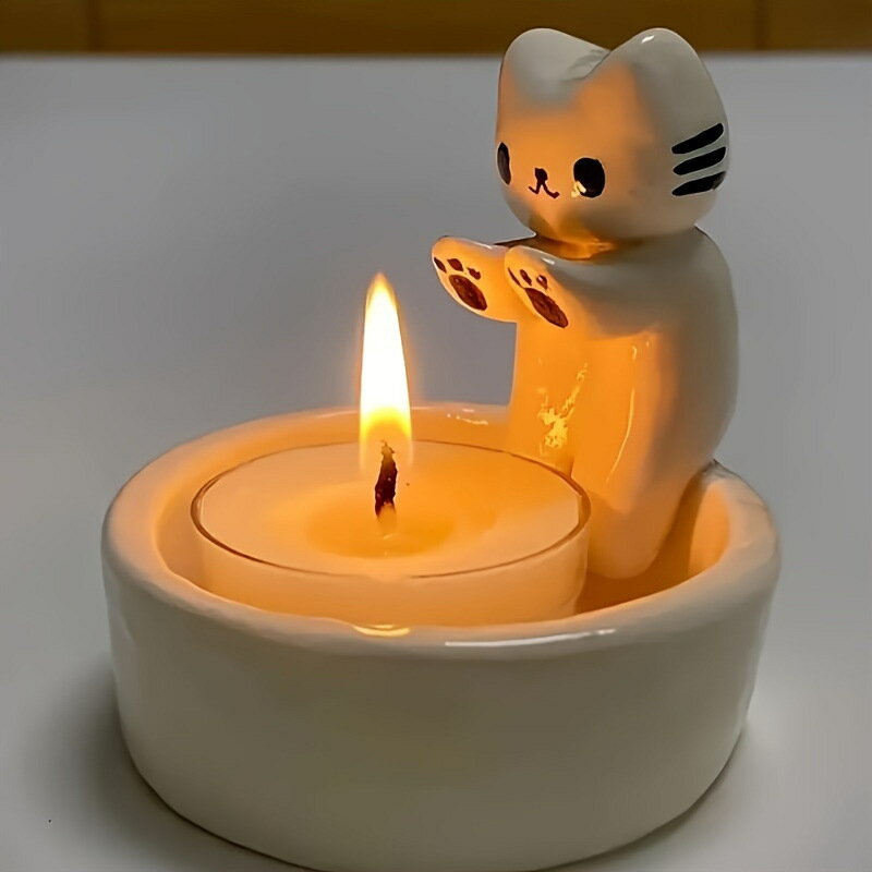 秋冬新款Holder Whimsical Cat Candle Holder