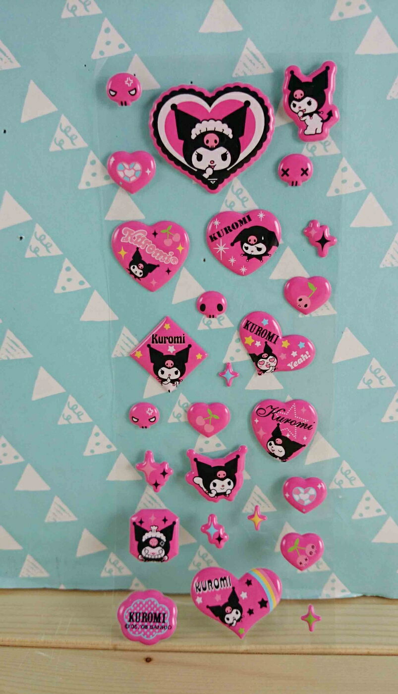 【震撼精品百貨】酷洛米 Kuromi 貼紙 心 震撼日式精品百貨