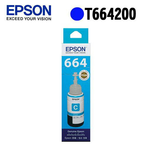 【史代新文具】愛普生EPSON T664200 藍色原廠墨水匣