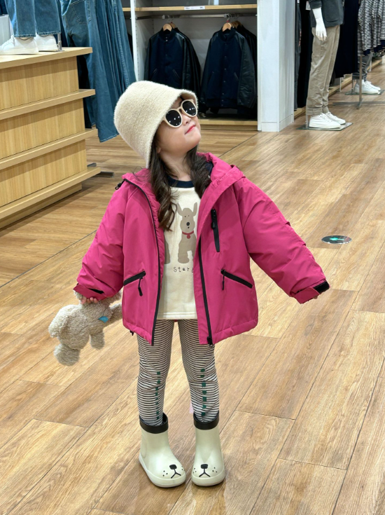 女童冬季新款韓版字母印花連帽保暖外套/加絨上衣/加絨打底褲SCW004