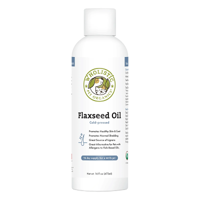 【Wholistic Pet Organics 護你姿】亞麻籽油 全齡犬貓 寵物保健 維持心血管 維持免疫力 使毛髮濃密亮麗有光采_16oz