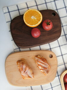 '實木切菜板整木砧板小迷你輔食板櫸木黑胡桃木家用大號水果面。