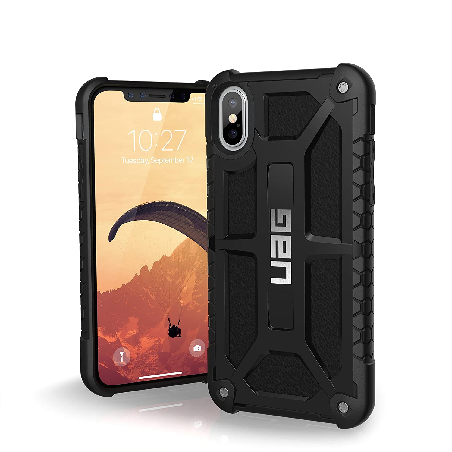【美國代購】UAG iPhone Xs / X [5.8英寸螢幕] Pathfinder輕盈堅固[ 軍用防摔i保護套 黑色