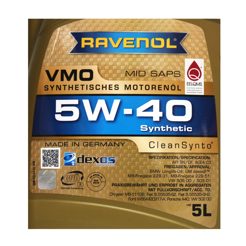 RAVENOL VMO SAE 5W-40 - 5 L