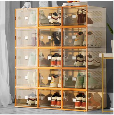 鞋盒收納盒透明鞋櫃高跟鞋子收納神器網紅省空間抽屜摺疊球鞋鞋架