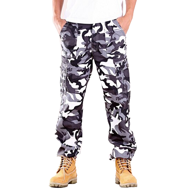 夏日薄款 彈性伸縮 迷彩 大口袋 工作褲 休閒長褲 三色 7357【CS衣舖 】 2