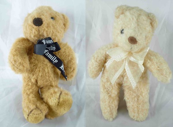 【震撼精品百貨】日本泰迪熊 玩偶 領結,黑色/米色 (共2款) 震撼日式精品百貨