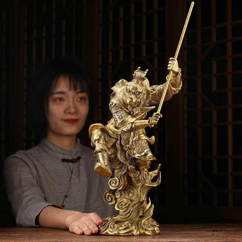 純銅齊天大圣孫悟空擺件美猴王斗戰勝佛猴子工藝品辦公室桌裝飾品| 協貿