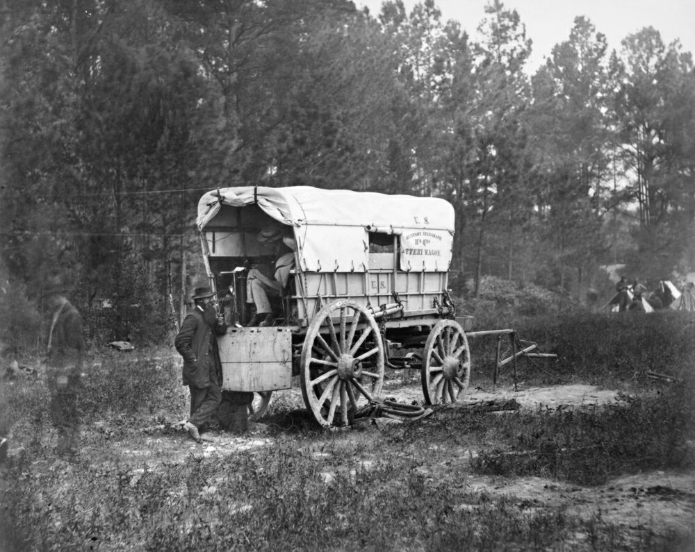 Posterazzi: Civil War Telegraph 1864 Nbattery Wagon Headquarters Of The ...