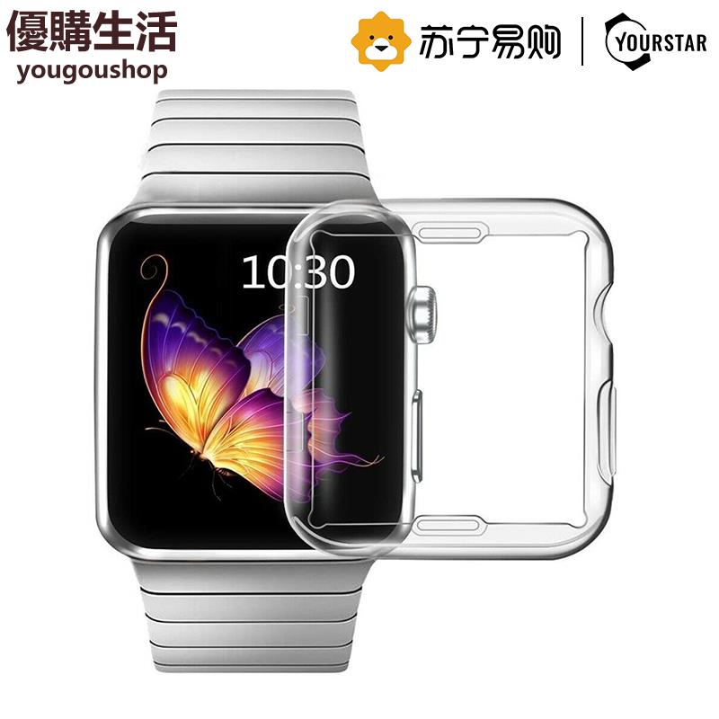 優購生活~適用applewatch7保護殼蘋果手錶iwatch6/5/4/3/2/SE表帶s7全包s6電鍍502yourstarTPU保護套s7透明40/41/45mm錶帶 皮帶 尼龍帶 矽膠錶帶 佳明 錶扣拆裝工具 現貨