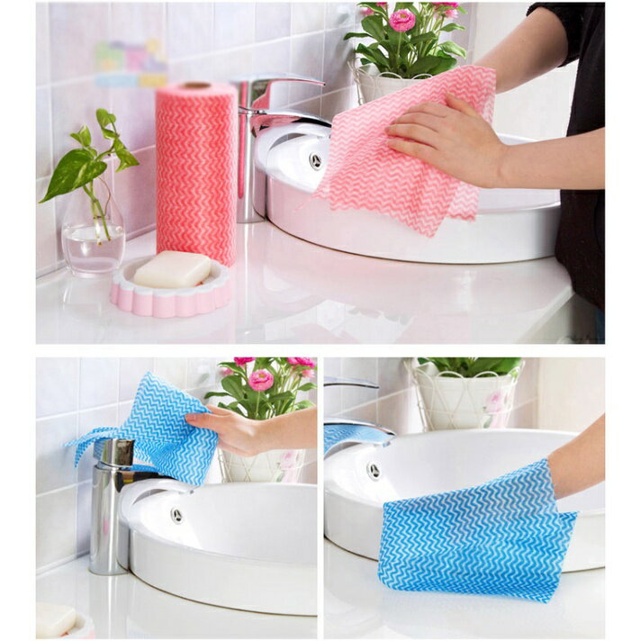 台灣現貨｜拋棄式抹布 無紡布免洗抹布  一次性抹布 洗碗巾 環保免洗抹布 50片｜丹丹悅生活 4