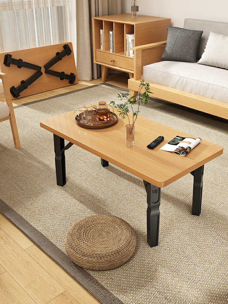 可折疊茶幾小戶型客廳方桌日式家用地桌簡易吃飯矮桌宿舍床上書桌
