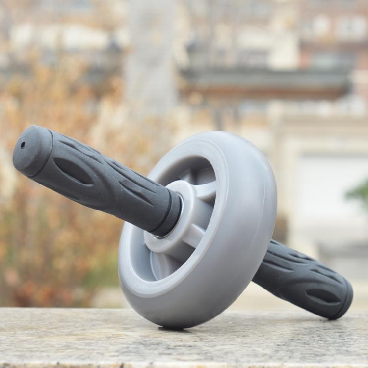 健腹輪 雙軸承健腹輪單輪TPR橡膠輪面靜音不傷地板室內運動戶外健腹輪器 開發票免運