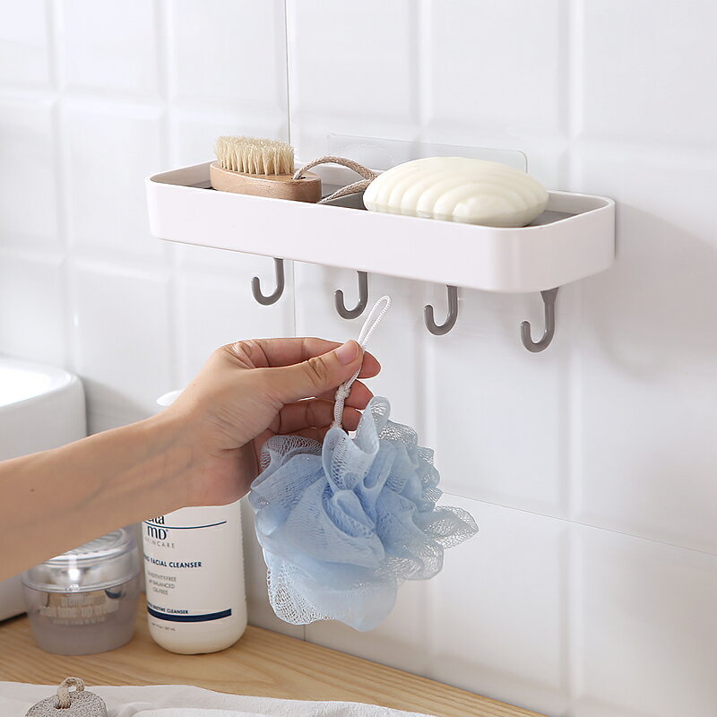 大號壁掛式肥皂盒創意置物架衛生間瀝水香皂盒免打孔浴室吸壁皂托