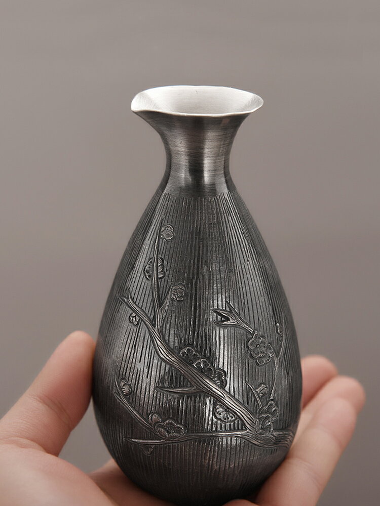 泰安銀業銀酒杯銀酒壺純銀999酒具套裝日式酒壺家用小酒杯分酒器