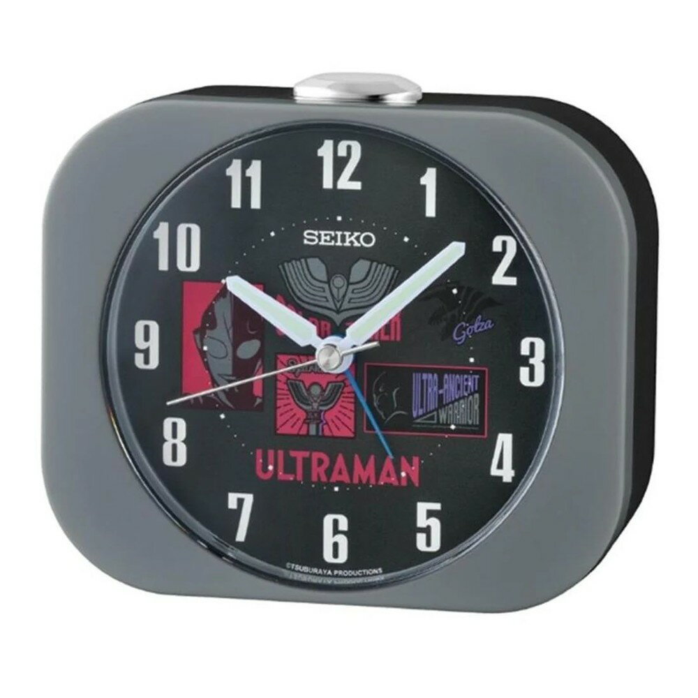 seiko SK037 精工鐘(QHE913N) 超人力霸王聯名 鹹蛋超人 時鐘 鬧鐘 9.9*11.3*4.6cm｜樂天全館特惠中★指定刷卡回饋10%