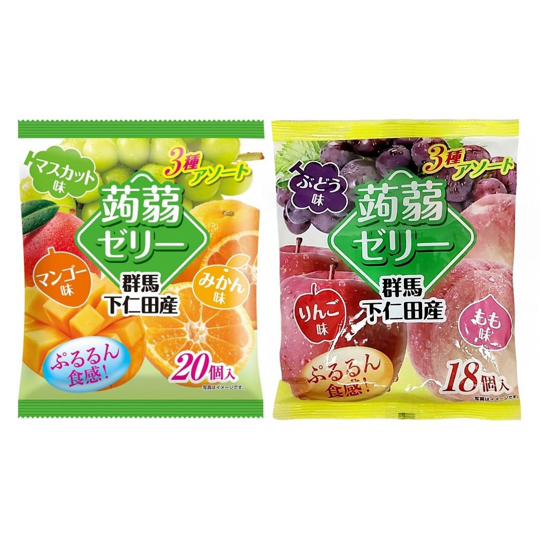 【江戶物語】MAMA 3種風味 水果蒟蒻果凍綜合包 下仁田綜合蒟蒻 果汁果凍 擠壓式果凍 辦公室 拜拜零食 日本進口