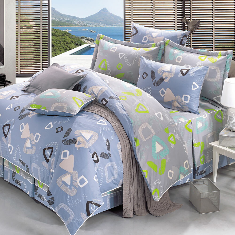 鴻宇 七件式雙人兩用被床罩組 柏特萊姆 美國棉授權品牌 台灣製2290F