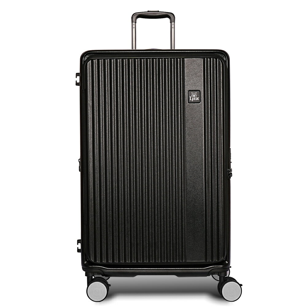 【Lynx 美國山貓】29吋第三代前開式行李箱、70MM避震煞車雙排輪、防爆拉鏈、TSA海關鎖、可加大 0