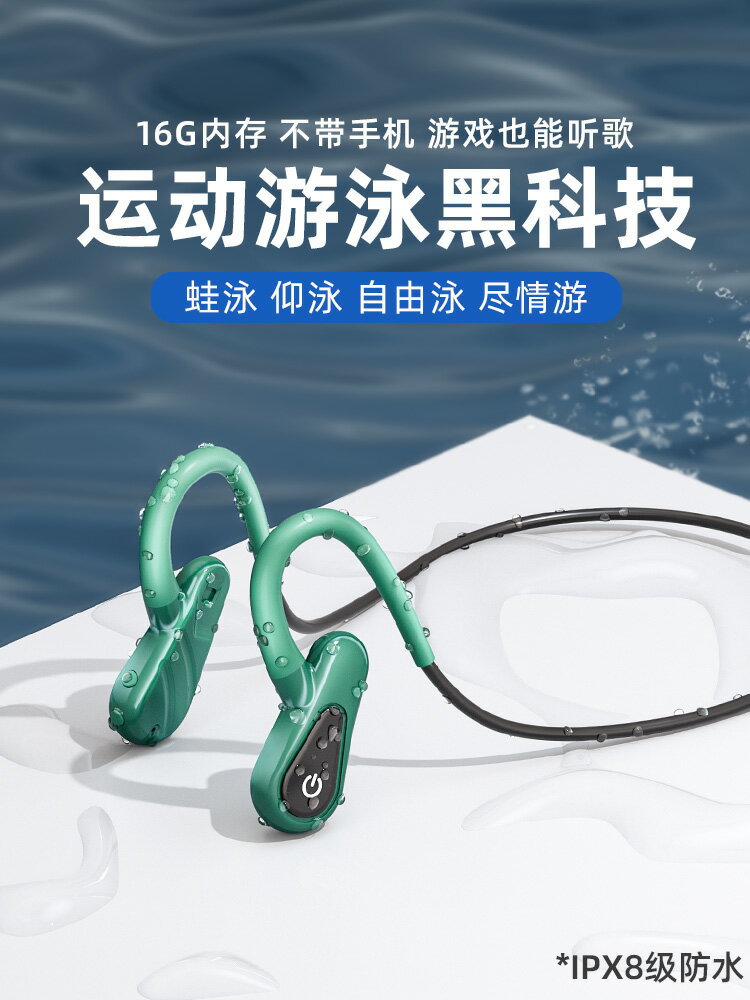 適用小米骨傳導藍牙耳機游泳防水專業水下專用骨傳感不入耳1098
