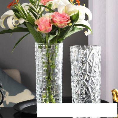 大號加厚歐式玻璃花瓶透明水培富貴竹百合花瓶客廳裝飾插花瓶擺件 名購居家