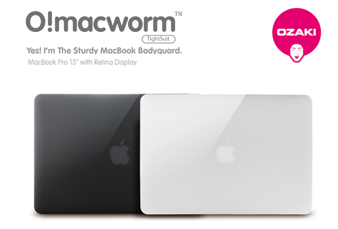 <br/><br/>  Ozaki O!macworm TighSuit MacBook Pro Retina 13吋透明霧面保護殼<br/><br/>