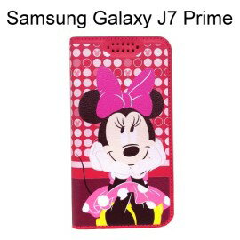 迪士尼彩繪皮套 [普普米妮] Samsung Galaxy J7 Prime (5.5吋)【Disney正版授權】