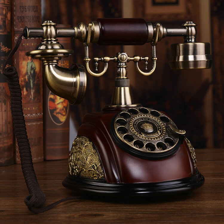 美琪 仿古電話機歐式古典老美式創意固定家用固話工藝復古