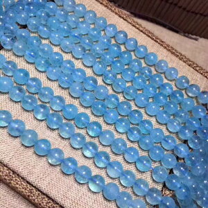 優化海藍寶散珠手鏈串珠DIY 半成品手工飾品串珠圓珠直銷配件材料