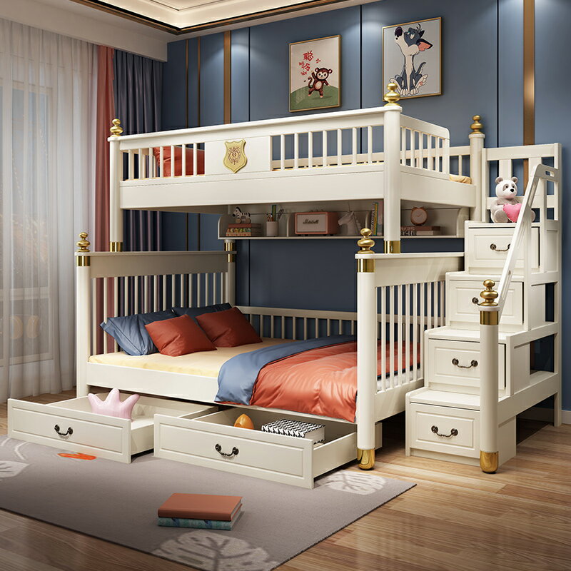 兒童床 上下床 雙層 床 1.8米兩層上下床 分體式高低床 子母床 全實 √需要自行組裝 不可超商取貨●