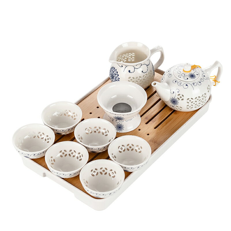 紫砂功夫茶具小套裝家用簡約整套客廳辦公茶盤茶臺陶瓷茶壺茶杯