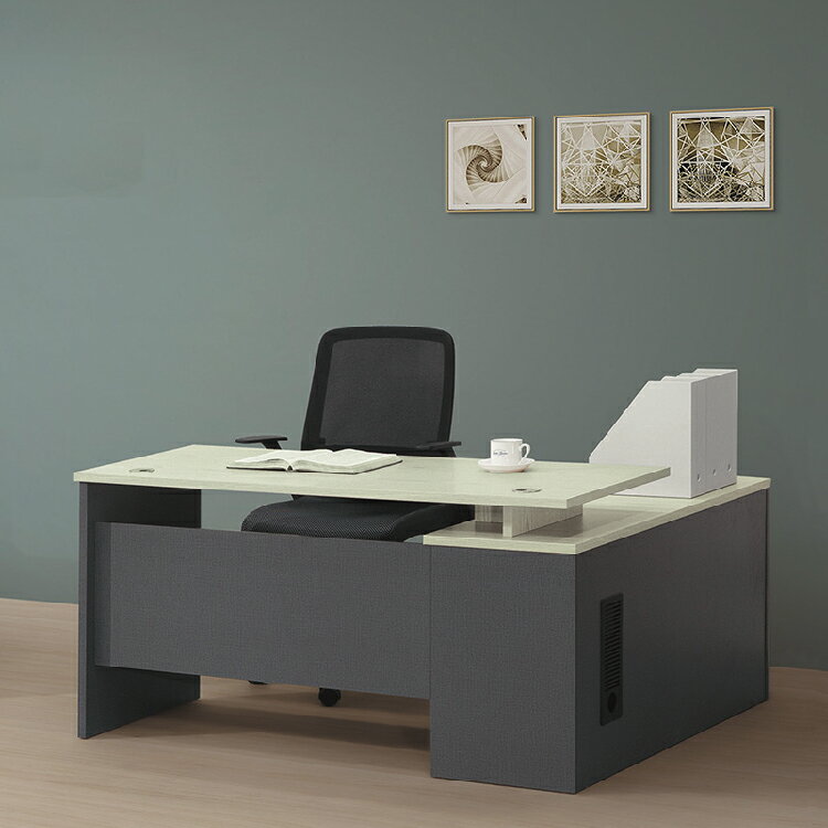 【 IS空間美學 】現代時尚L型辦公桌(側左)(2023B-139-2) 辦公桌/電腦桌/會議桌