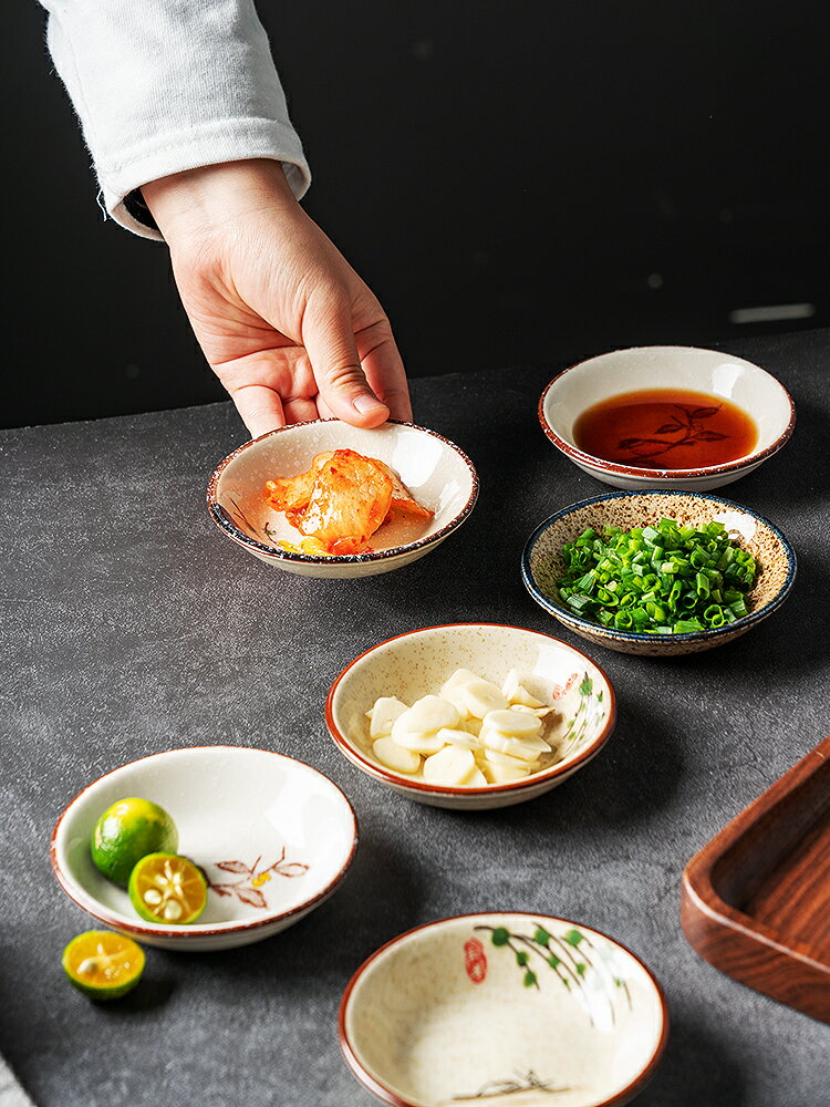 日式醬料碟小碟子陶瓷調味碟蘸料碟子家用醬油碟醋碟小吃小菜碟