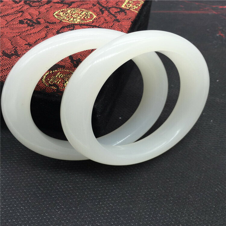 【現貨】廠家直銷特價地攤玉石鐲子 白玉翡翠手鐲 高仿和田玉羊脂級白玉鐲【北歐家居生活】