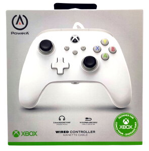Xbox Series X/S原廠授權 PowerA 白色 有線控制器 支援PC Steam 震動 耳機