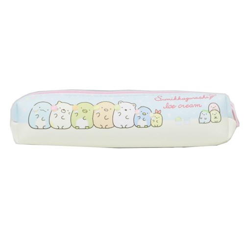 日貨 角落生物 藍 筆袋 筆盒 布拉鏈 拉鍊包 包包 小包 文具 鉛筆盒 角落小夥伴 正版 J00016315