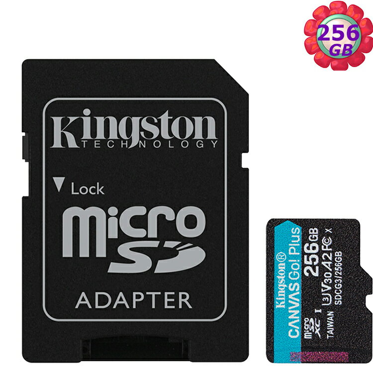 KINGSTON 256G 256GB microSDHC Canvas Go Plus 170MB/s SDCG3/256GB SD U3 A2 V30 金士頓 記憶卡
