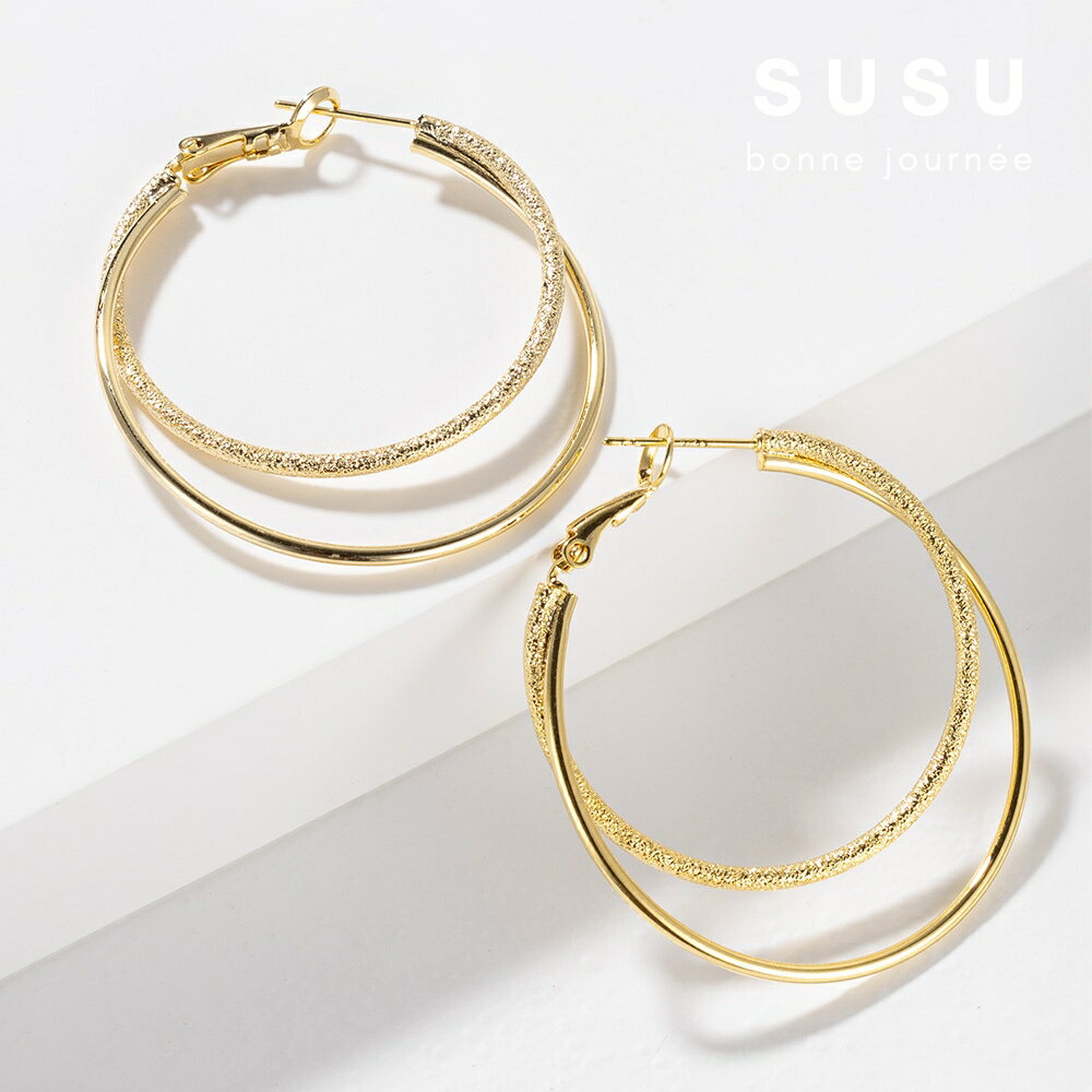 SU SU︱經典雙圈耳環❤️925純銀 耳環 項鍊 手鍊 穿搭 百搭 時尚 送禮 防過敏 飾品 3