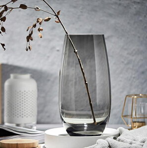 新款/德力玻璃花瓶透明水養富貴竹百合花瓶擺件客廳插花干花北歐式家用免運 可開發票-青木鋪子