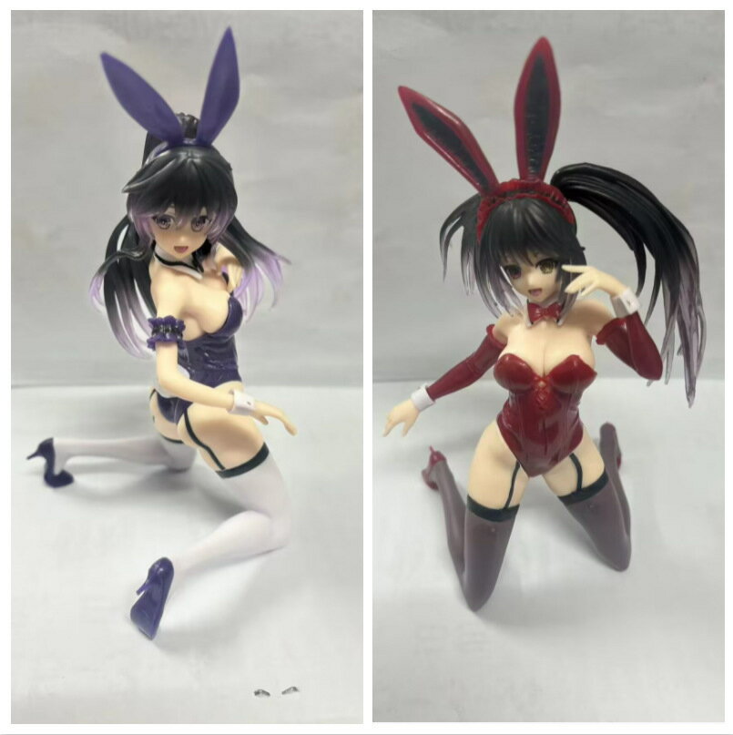 約會大作戰 時崎狂三 神十香 兔女郎跪姿 動漫手辦模型玩具