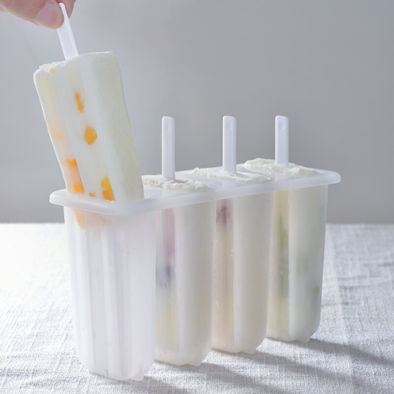 雪糕模具食品級透明冰棍家用自制diy 創意無毒10連老冰棒模具單個