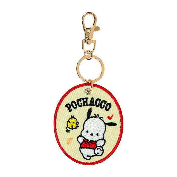 【震撼精品百貨】Pochacco 帕帢狗~日本三麗鷗Sanrio 帕恰狗刺繡布鑰匙圈-2025角色大賞*48601
