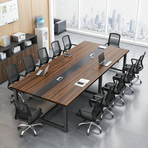 APP下單享點數9% 會議桌簡約現代簡易會議桌子培訓接待洽談辦公室長桌長條桌椅組合