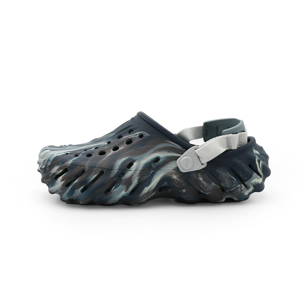 【全館滿額折】Crocs 卡駱馳 黑沙灰 休閒 波波克駱格 洞洞鞋 涼拖鞋 男款 B6255【新竹皇家208454-OLE】